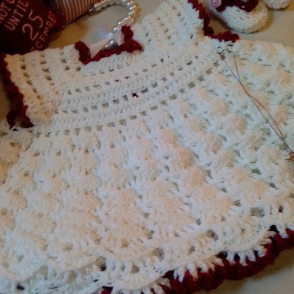 Baby's 1st Christmas dress and Mary Janes - Picture 2 of 9